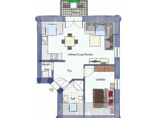 Appartamento per vacanze Greetsiel Pianta del piano 17