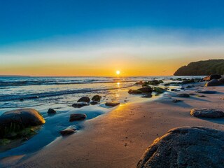 Sonnenaufgang am Strand von Binz