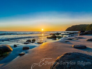 Sonnenaufgang am Strand von Binz