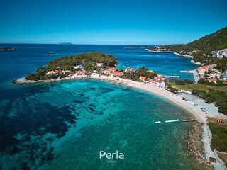 der Strand, kristallklares Meer