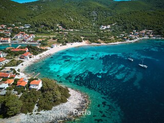 der Strand, kristallklares Meer