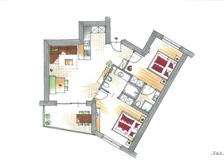 Vakantieappartement Eppan Grondplan 39