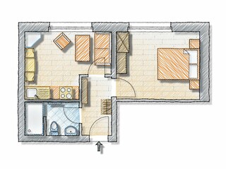 Fewo Spiekeroog Grundriss 2025
