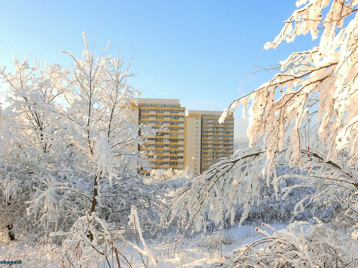 Appartmentanlage im Winter