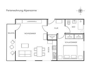 Appartamento per vacanze Oberstdorf Pianta del piano 16