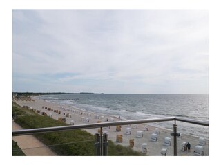 Aussicht vom Balkon der Inselblume 03 auf den Südstrand von Fehmarn