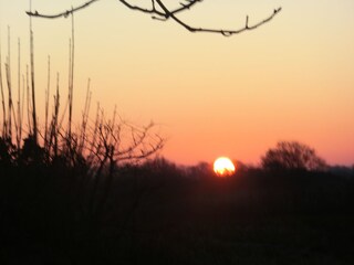 Sonnenuntergang von der Terrasse