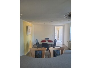 Dining area next to the fitted kitchen