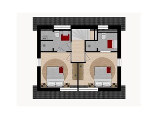 Appartamento per vacanze Zoutelande Pianta del piano 32