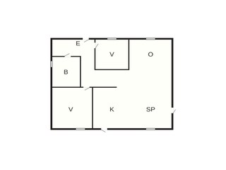 Vakantiehuis Vorupør Grondplan 24