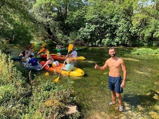 Canoeing long the Vrljika river