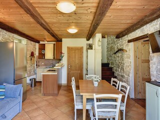 Dining room and kitchen