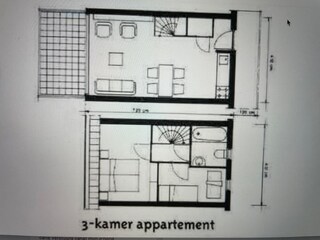 Appartement Hollum Grondplan 22