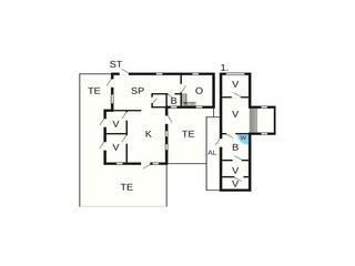 Maison de vacances Ørsted Plan d'étage 54