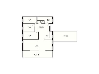 Vakantiehuis Hals Grondplan 56