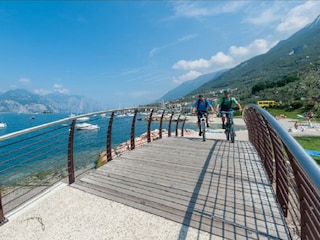 Biking on the lake