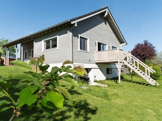 Seitenansicht mit Balkon