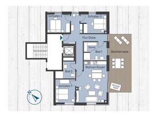 Apartamento de vacaciones Fedderwardersiel Plano de planta 24