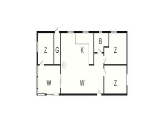 Vakantiehuis Rødhus Grondplan 43