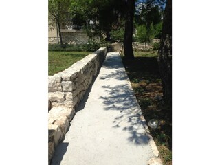 path from garden to the beach