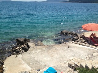 beach right in front of the house