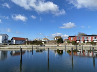 Hafen Blick zum Ferienhaus