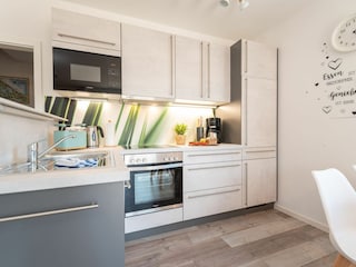 Küchenzeile Ferienhaus Huuske unter Reet