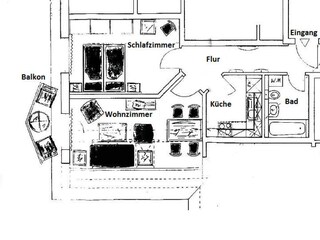 Grundriss der Wohnung