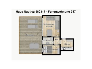 Vakantieappartement Wangerooge Grondplan 34