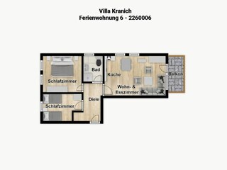 Vakantieappartement Binz Grondplan 33