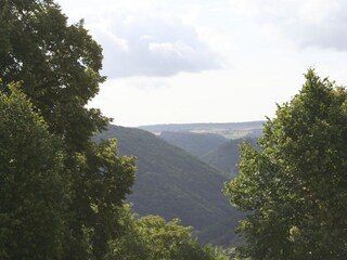 Blick in den nahe gelegenen Hunsrück