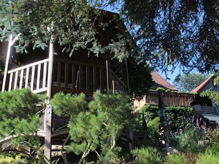 Blick in den Gartenpavillon
