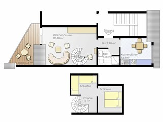 Ferienwohnung Duhnen Grundriss 48