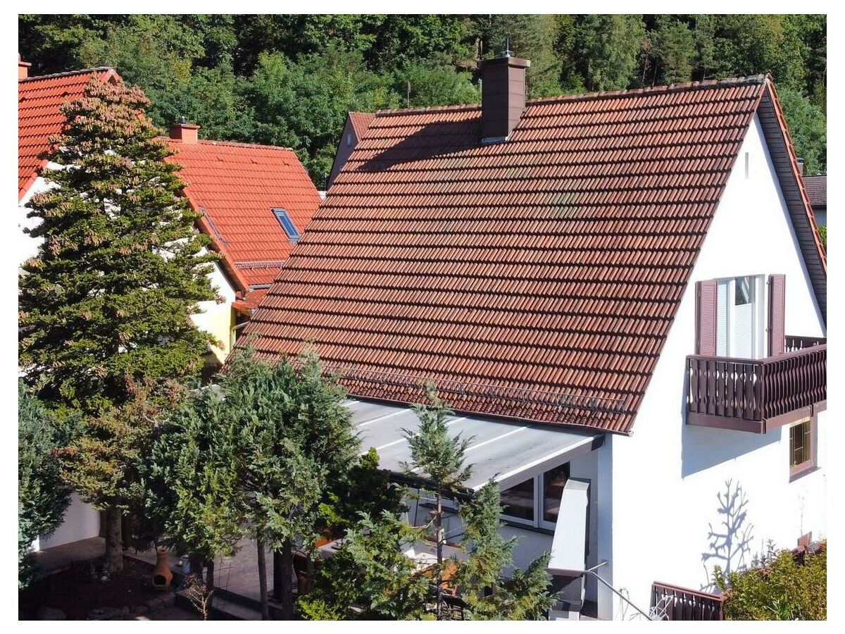 Blick auf Balkon und Terrasse