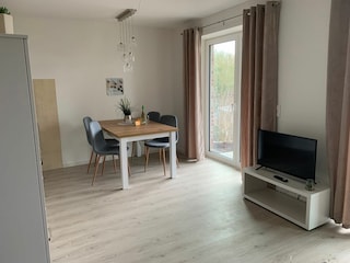 Der TV Bereich im Wohnbereich.