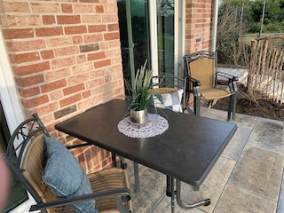 Die Terrasse der EG Wohnung