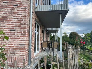 Die Terrasse der EG Wohnung