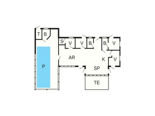 Vakantiehuis Virksund Grondplan 41