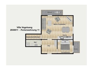 Appartamento per vacanze Binz Pianta del piano 26
