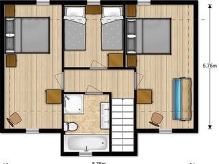 Villa Julianadorp Pianta del piano 38