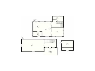 Vakantiehuis Møn Grondplan 39