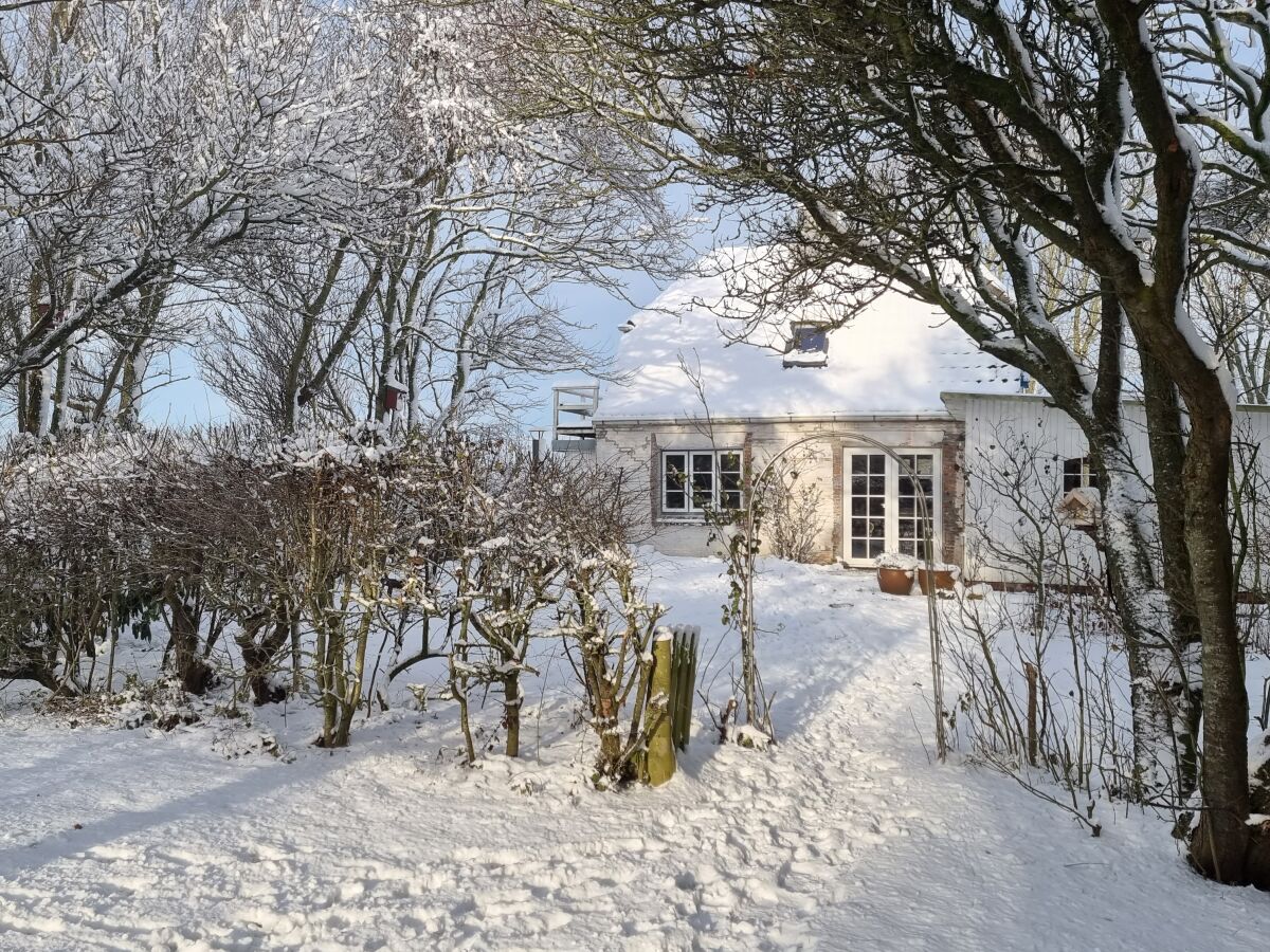 Heverhus Nordfriesland Winter Terrass