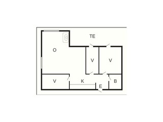 Vakantiehuis Blokhus Grondplan 44
