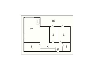 Vakantiehuis Blokhus Grondplan 45