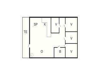 Vakantiehuis Klegod Grondplan 54