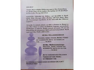 Massage vor Ort