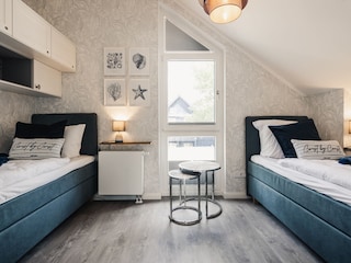 Schlafzimmer mit 2 Einzelbetten