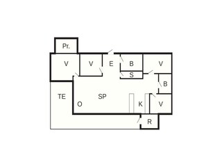 Vakantiehuis Havneby Grondplan 43