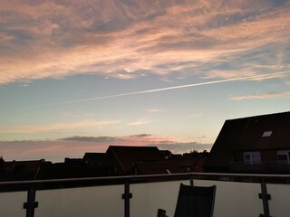 Sonnenuntergang Dachterrasse