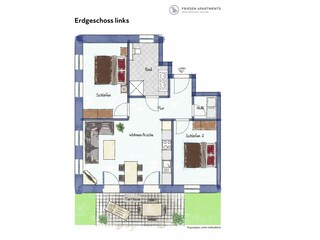 Appartamento per vacanze Greetsiel Pianta del piano 24